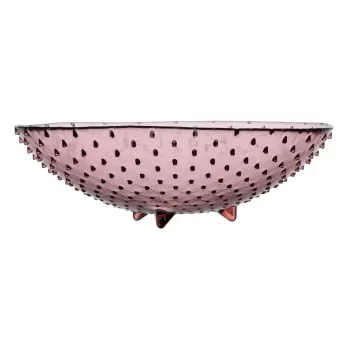 Centerpiece 30 x 30 x 9 cm Pink recycled glass