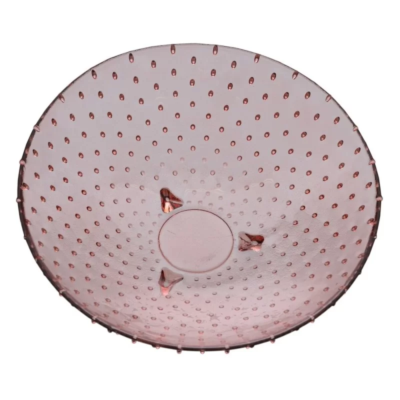 Centerpiece 30 x 30 x 9 cm Pink recycled glass