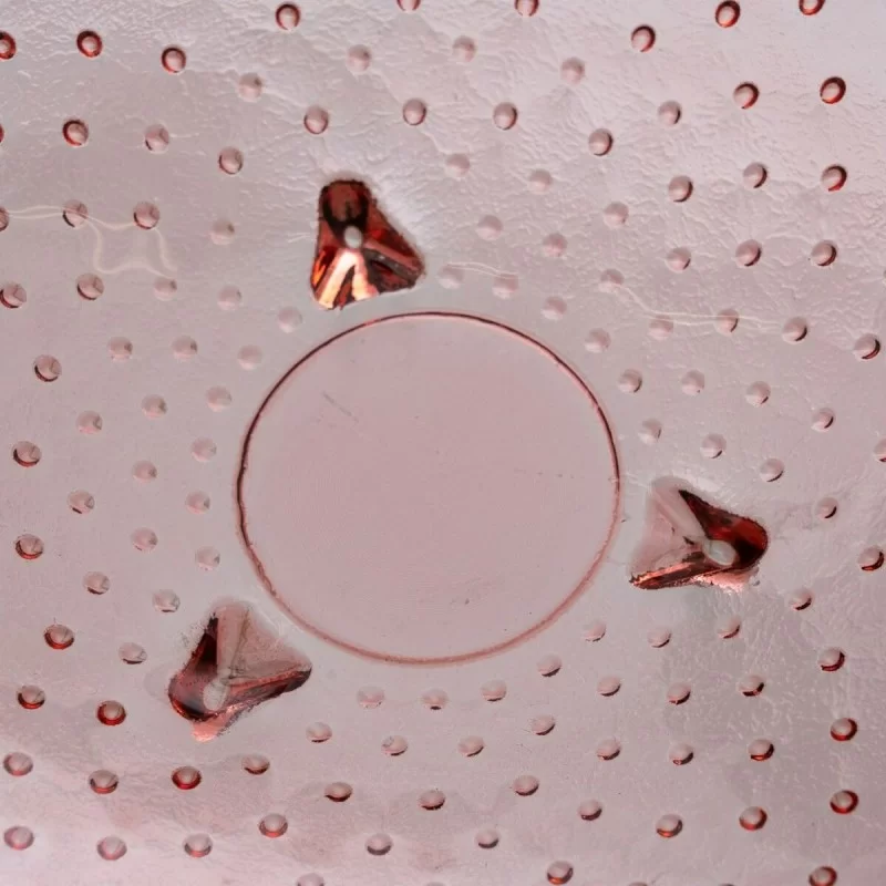 Centerpiece 30 x 30 x 9 cm Pink recycled glass