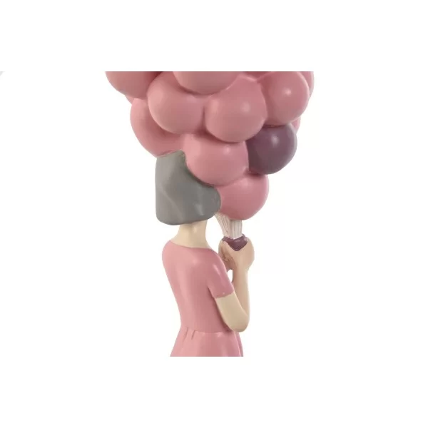 Decorative Figure Home ESPRIT Pink Light mauve chica 11 x 11,7 x 32 cm