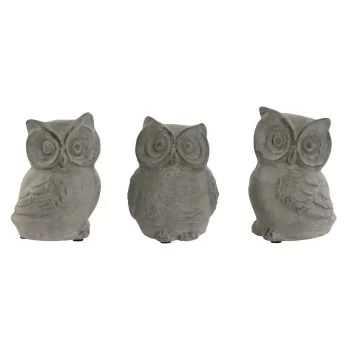 Decorative Figure Home ESPRIT Grey Owl Aged finish 10 x 9...