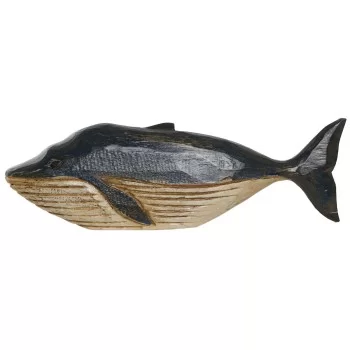 Decorative Figure Home ESPRIT White Navy Blue Whale 40 x... 2