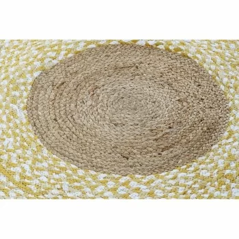 Carpet DKD Home Decor Brown White Yellow (148 x 148 x 1 cm) 2