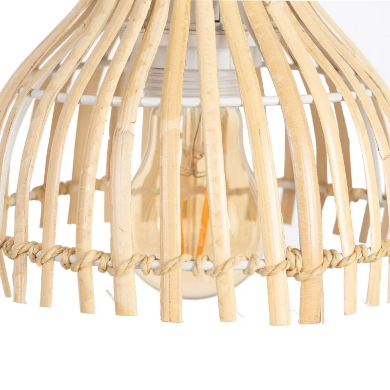 Desk lamp White Beige Iron Rattan 60 W 220 V...
