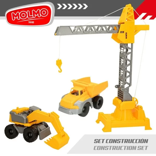 Construction Vehicles Colorbaby 31 x 41 x 9,5 cm (4 Units) 3 Pieces