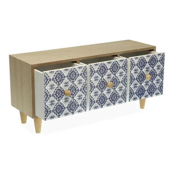 Jewelry box Versa Aveiro Tile Wood (11 x 16,2 x 34 cm)