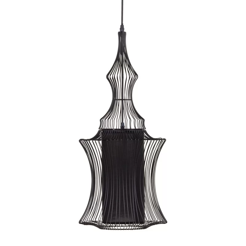 Ceiling Light 29 x 29 x 68 cm Black Iron Ø 29 cm