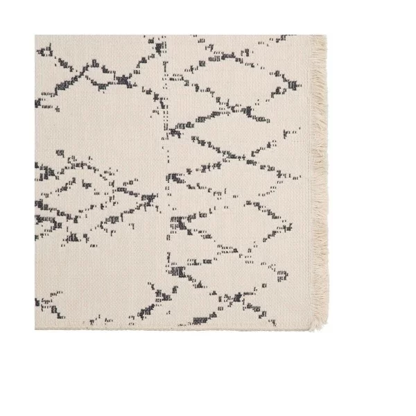 Carpet 80 x 150 cm Grey Beige Cotton