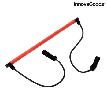 Fitness Bar with Resistance Bands and Exercise Guide...