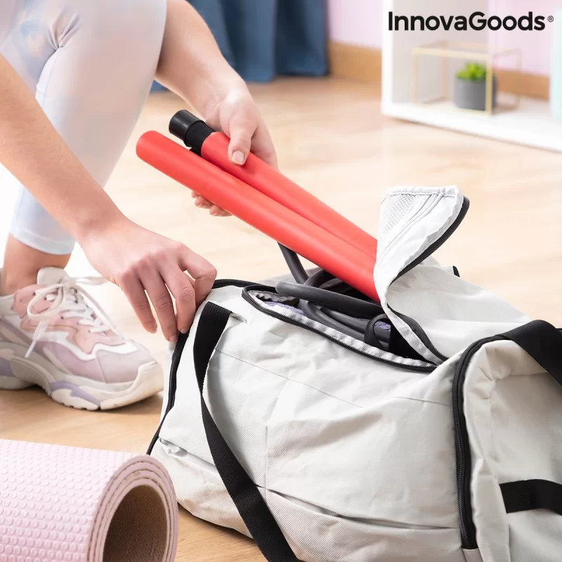 Fitness Bar with Resistance Bands and Exercise...