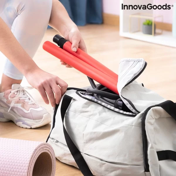 Fitness Bar with Resistance Bands and Exercise Guide Resibar InnovaGoods V0103467 Black (Refurbished B)