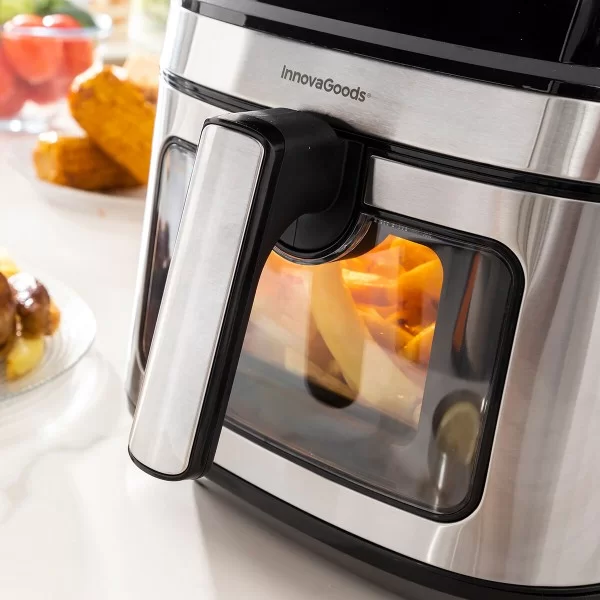 No-Oil Fryer InnovaGoods Window Stainless steel Black 6,5 L 1700 W (Refurbished A)