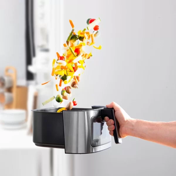 No-Oil Fryer InnovaGoods Window Stainless steel Black 6,5 L 1700 W (Refurbished A)