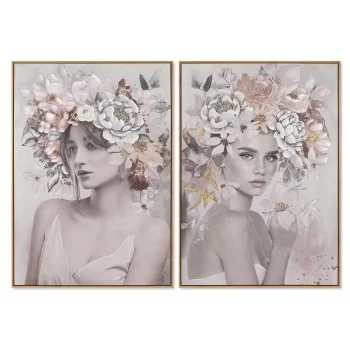 Painting Home ESPRIT Flowers Modern 70 x 3,5 x 100 cm (2...