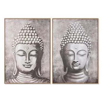 Painting Home ESPRIT Buddha Oriental 70 x 3,5 x 100 cm (2...