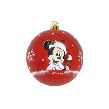 Christmas Bauble Mickey Mouse Happy smiles 6 Units Red...