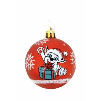 Christmas Bauble The Paw Patrol Friendship Red 6 Units...