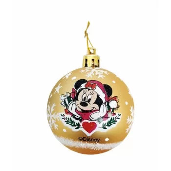 Christmas Bauble Minnie Mouse Lucky Golden 6 Units...
