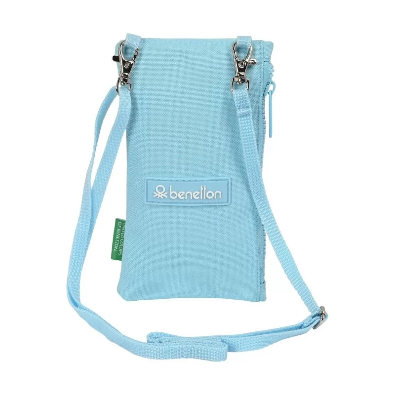 Purse Benetton Sequins Mobile cover Light Blue