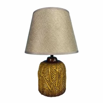 Desk lamp Versa Hosto Yellow Ceramic Textile (22,5 x 33 x...