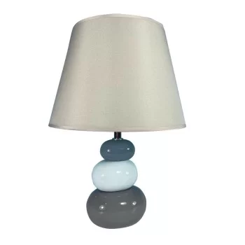 Desk lamp Versa Grey Blue Ceramic Textile (22,5 x 32 x...