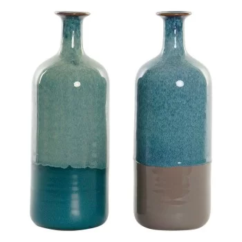 Vase DKD Home Decor Blue Green Metal Porcelain 30 x 40 cm...