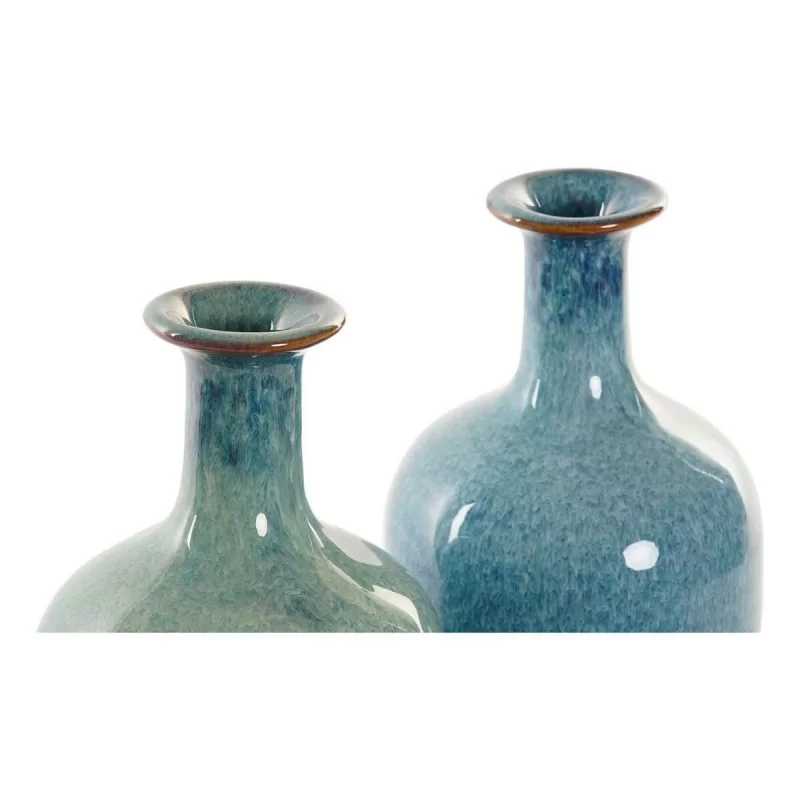 Vase DKD Home Decor Blue Green Metal Porcelain...