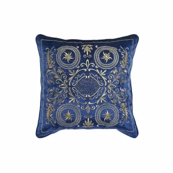 Cushion DKD Home Decor 8424001850341 Blue Golden 45 x 10...