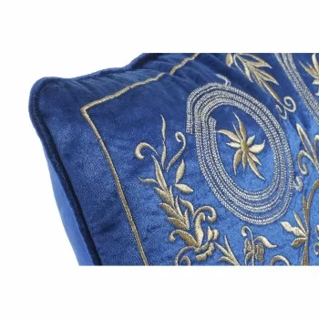 Cushion DKD Home Decor 8424001850341 Blue Golden 45 x 10... 2