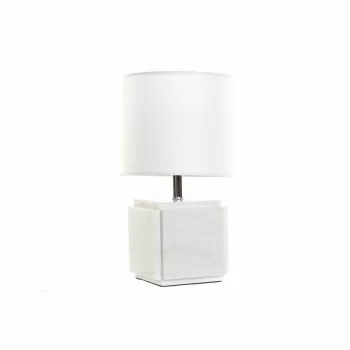Desk lamp DKD Home Decor White Polyester Metal Marble 220...