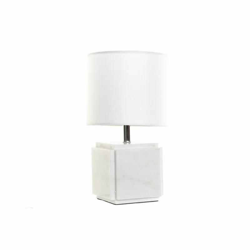 Desk lamp DKD Home Decor White Polyester Metal Marble 220 V Golden 50 W (20 x 20 x 34 cm)