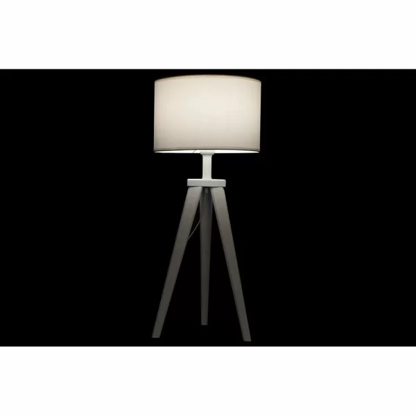 Desk lamp DKD Home Decor 8424001807918 Wood White 220 V 50 W 30 x 30 x 72 cm
