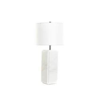 Desk lamp DKD Home Decor White Polyester Metal Marble 220...
