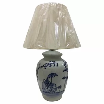 Desk lamp DKD Home Decor Blue White Porcelain Elephant...