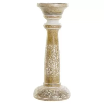 Candle Holder DKD Home Decor White Brown Metal Plastic...