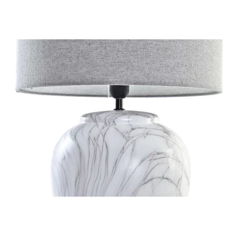 Desk lamp DKD Home Decor Canvas Ceramic Grey...