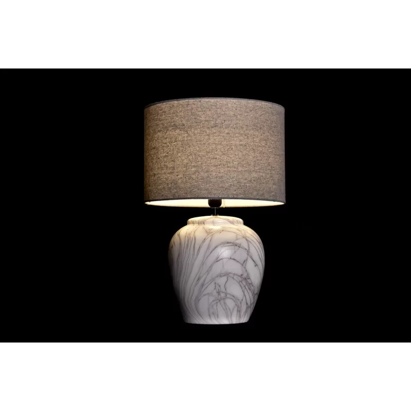 Desk lamp DKD Home Decor Canvas Ceramic Grey...