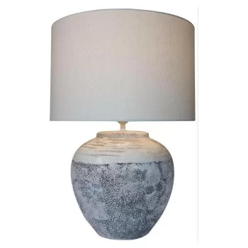 Desk lamp DKD Home Decor White Grey Ceramic Plastic...