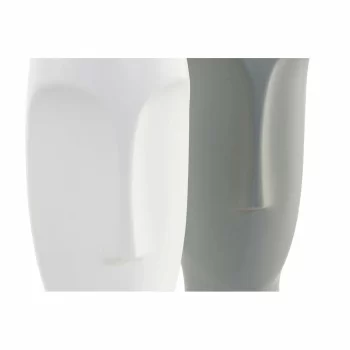 Vase DKD Home Decor White Grey Ceramic Plastic Face 11 x... 2