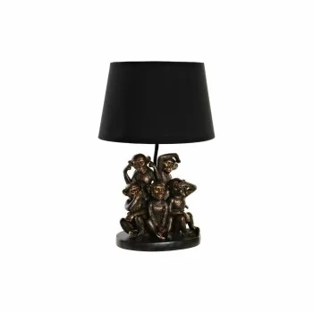Desk lamp DKD Home Decor Black Golden Polyester Resin...