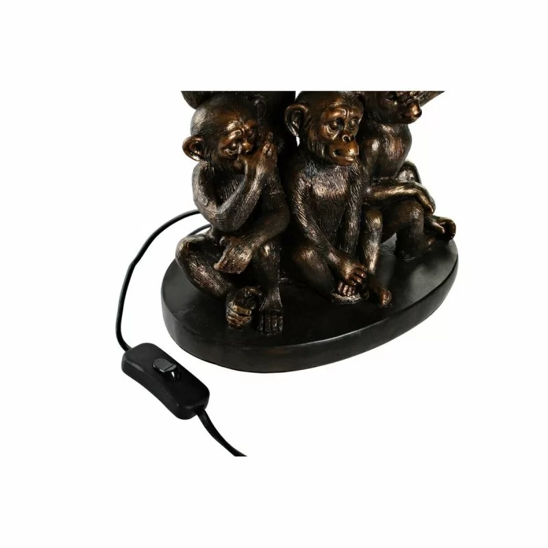 Desk lamp DKD Home Decor Black Golden Polyester...