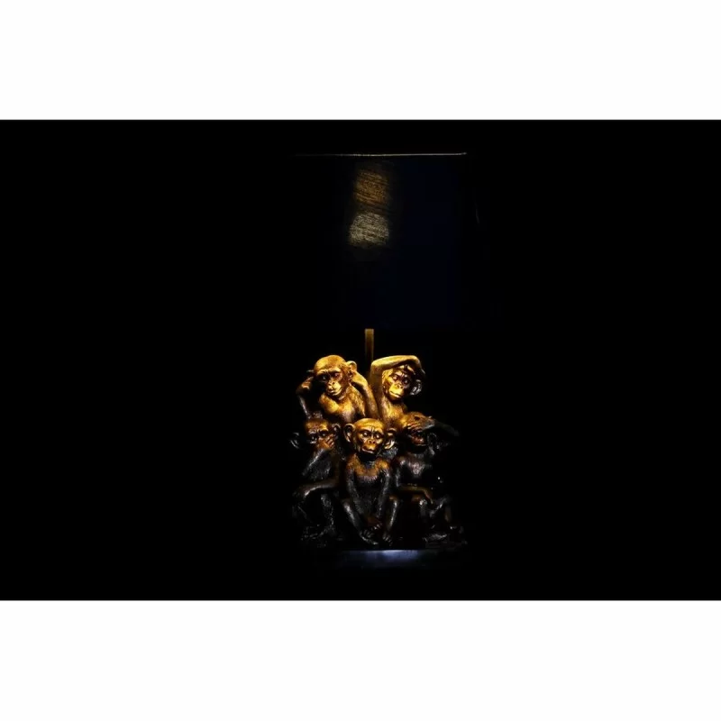 Desk lamp DKD Home Decor Black Golden Polyester...
