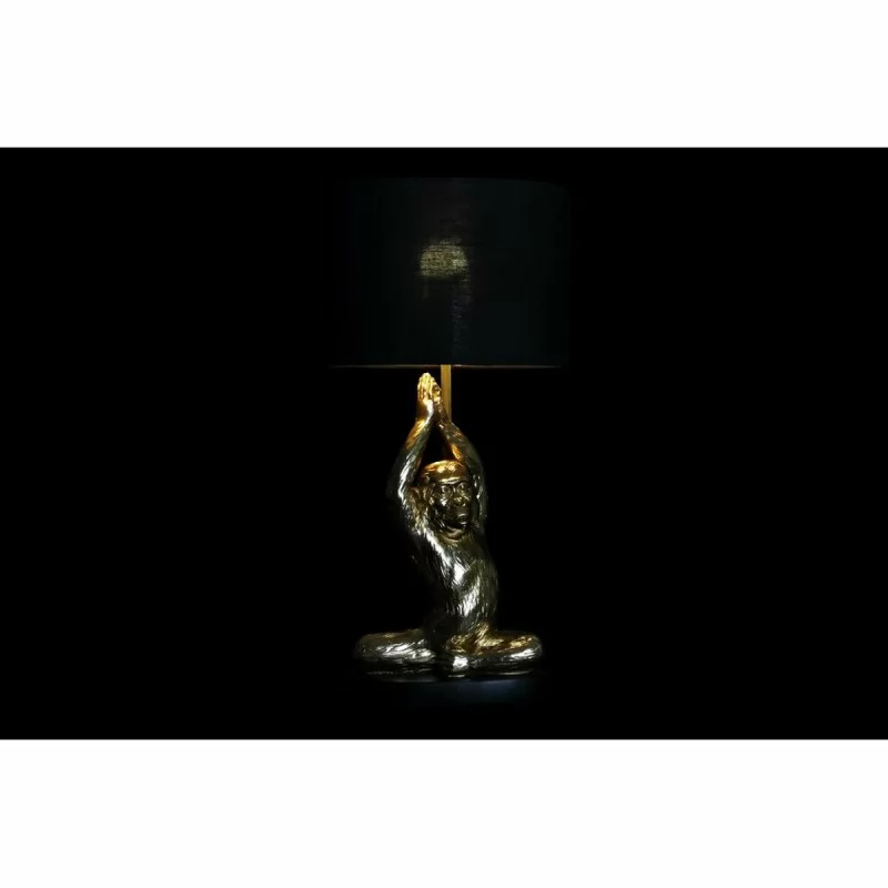 Desk lamp DKD Home Decor Black Golden Polyester...