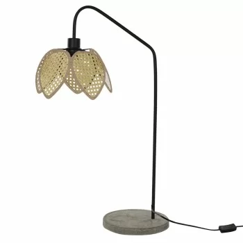 Desk lamp DKD Home Decor Black Grey Metal Brown Rattan...
