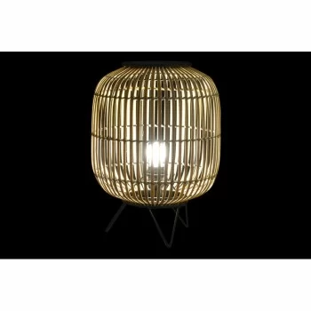 Desk lamp DKD Home Decor Black Metal Brown Bamboo (30 x... 2