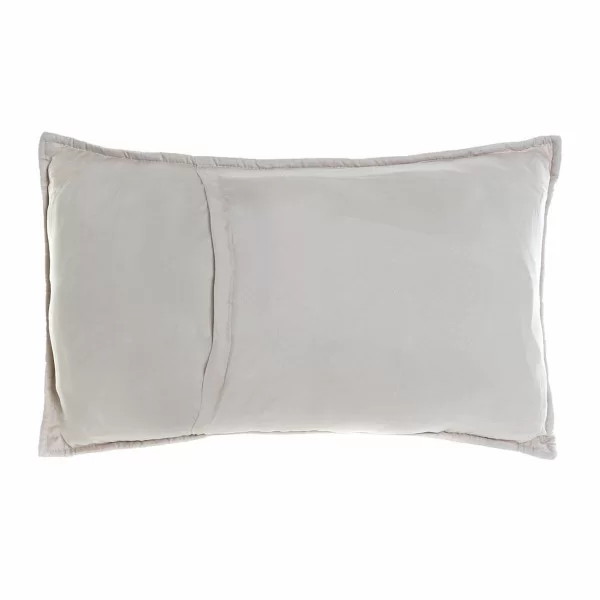 Cushion DKD Home Decor 8424001814541 Beige Rectangular Flower 60 x 10 x 40 cm