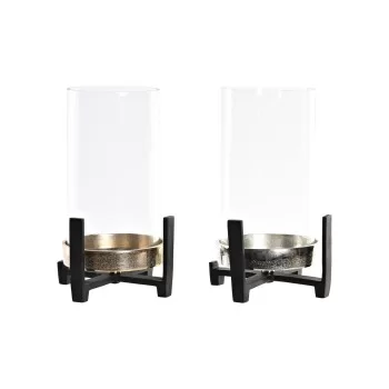 Candleholder DKD Home Decor 15 x 15 x 28 cm Champagne...