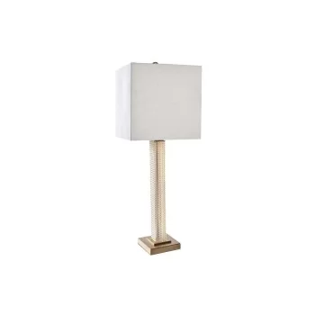 Desk lamp DKD Home Decor Beige Golden Metal Crystal 50 W...