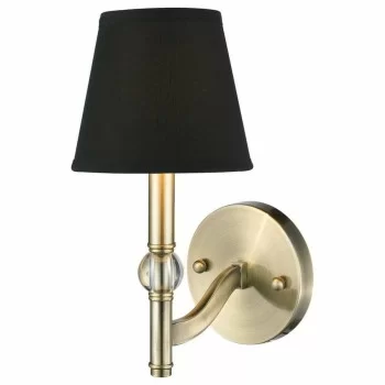 Wall Lamp DKD Home Decor 25W Black Golden Metal Polyester...