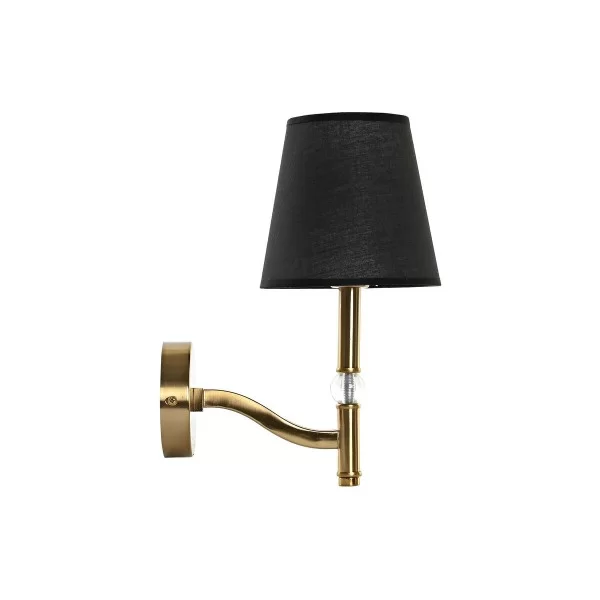Wall Lamp DKD Home Decor 25W Black Golden Metal Polyester 220 V (15 x 23 x 31 cm)